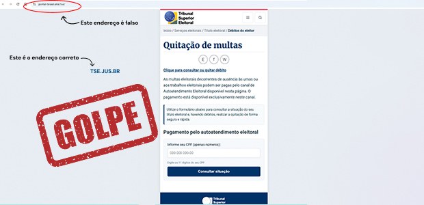 TSE alerta para golpe com cobrança para regularização de pendências eleitorais